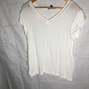 Buffalo David Bitton Ladies Lightweight V-Neck Short Sleeve Blouse Size Large